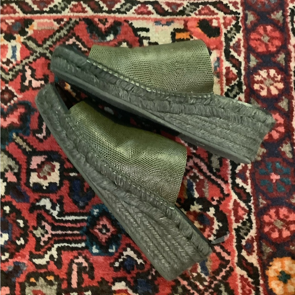 rag & bone Green Viv Espadrille Slides